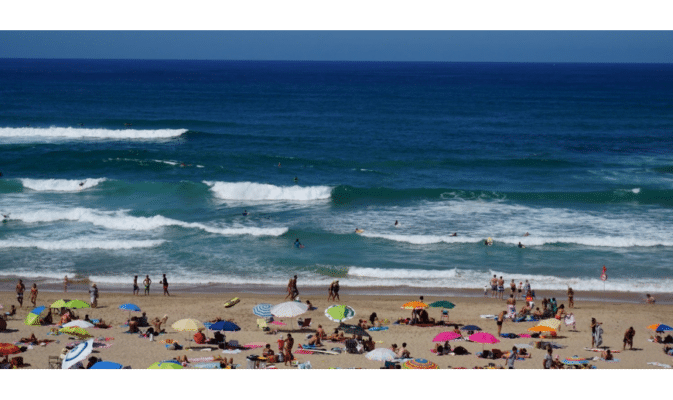 Plage de la milady pour surfer à Biarritz